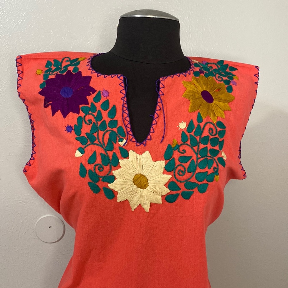Women's  Mexican Embroidery Dress